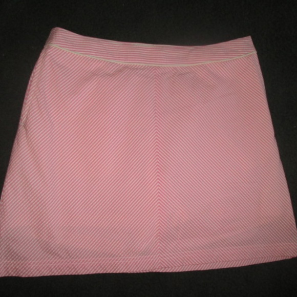 Greg Norman Seersucker Pink Golf Skort Skirt VTG - Picture 2 of 8